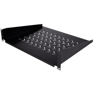 Gigamedia 19'' Fixed Shelf 2U 2 Fixing Points Depth 375mm - Black