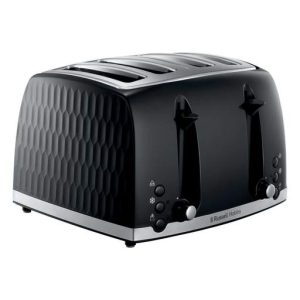 Russell Hobbs Honeycomb 4 Slice Toaster Black
