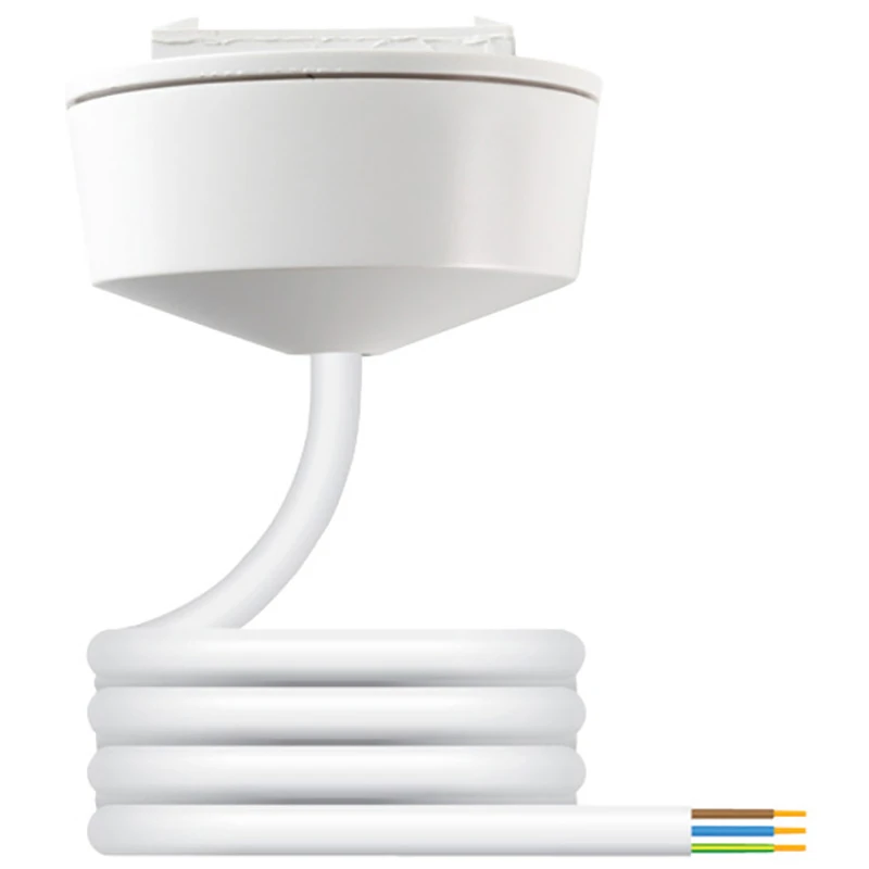 Ceiling Rose 3 Pin Plug-In c/w HR PVC Flex 6A 0.75mm x 2m White