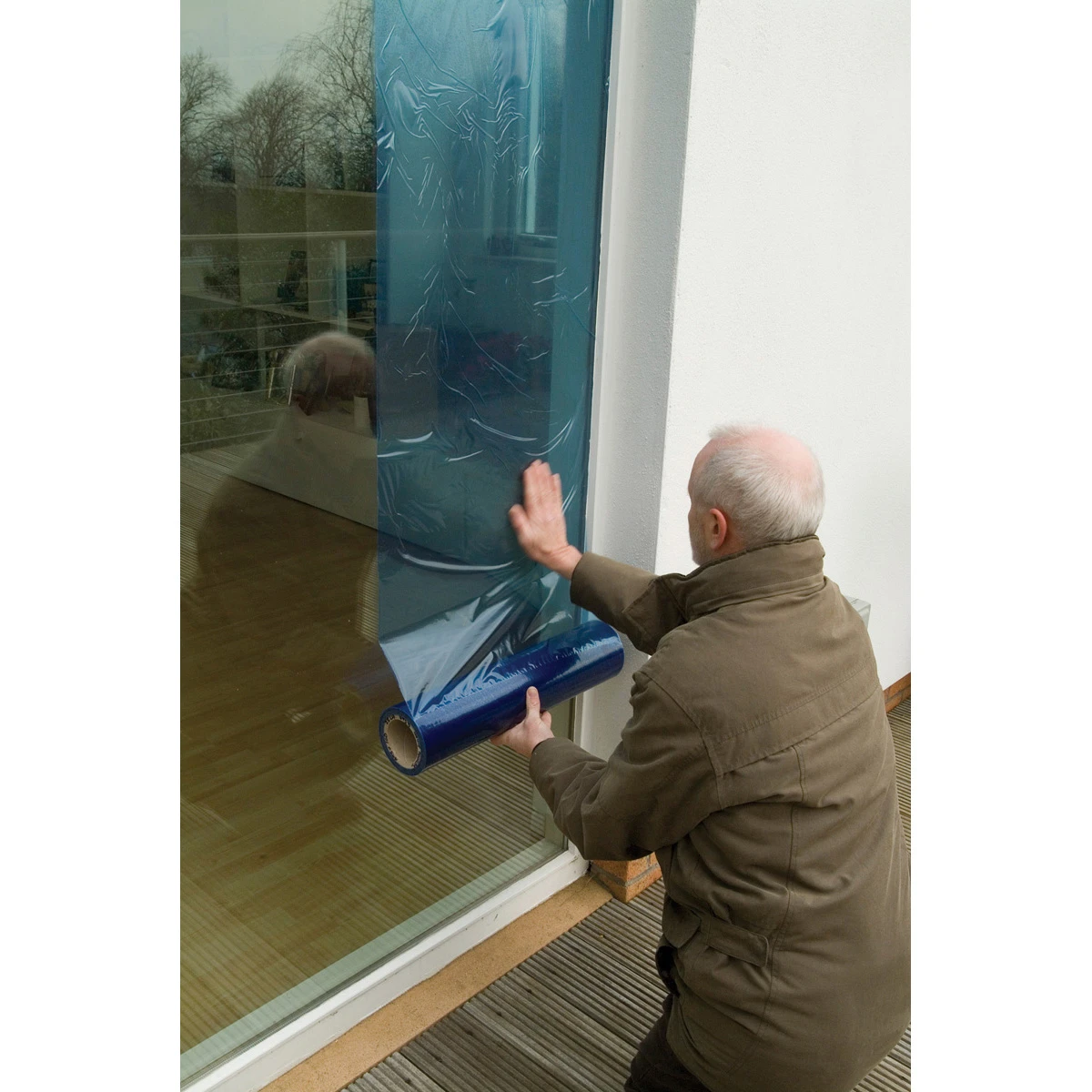 Blue Tint Window Protection Film 500mm x 100m - Image 3