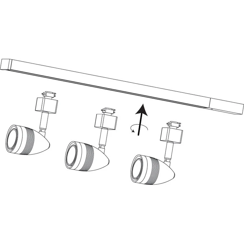Spotlight Track Kit ACorn 3 Spot 50W 240V White Gz10 Lamp IP20 - Image 3