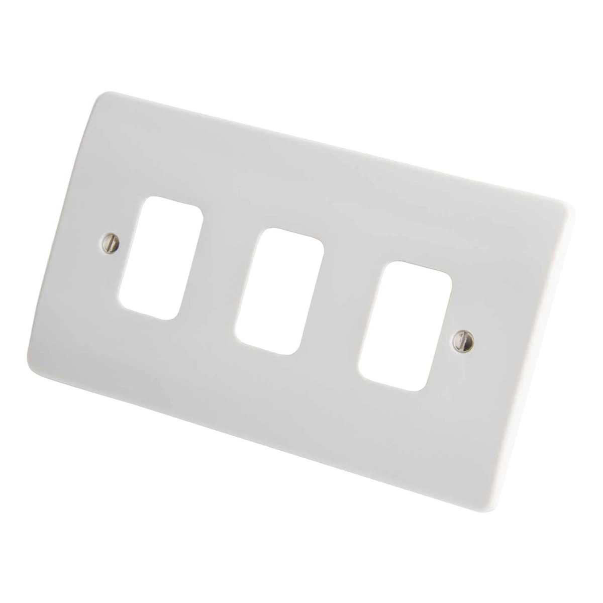 Logic Plus 3-Gang Grid Front Plate 146mm x 86mm - Image 3
