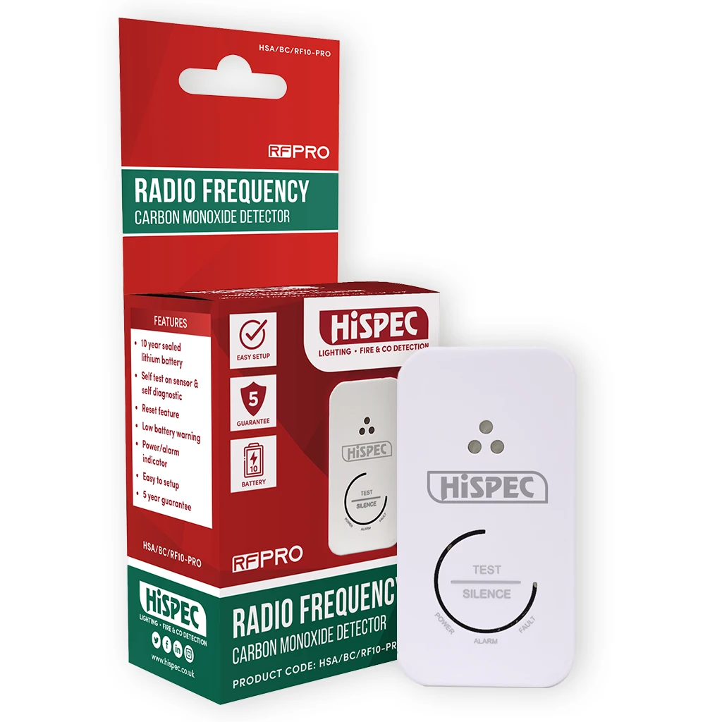 Hispec HSA/BC/RF10-PRO RF Battery Carbon Monoxide Detector Powered By 10 Year Lithium Battery - Image 3