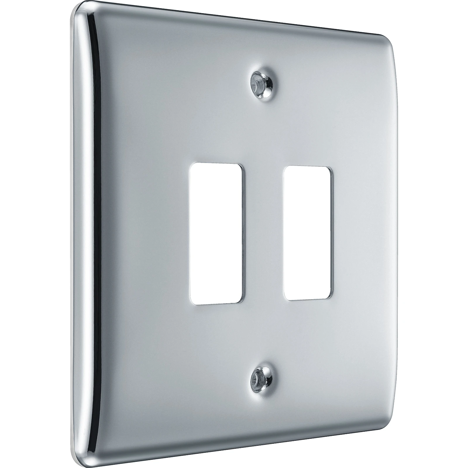 BG RNPC2 2 Gang Grid Plate Polished Chrome - Image 4