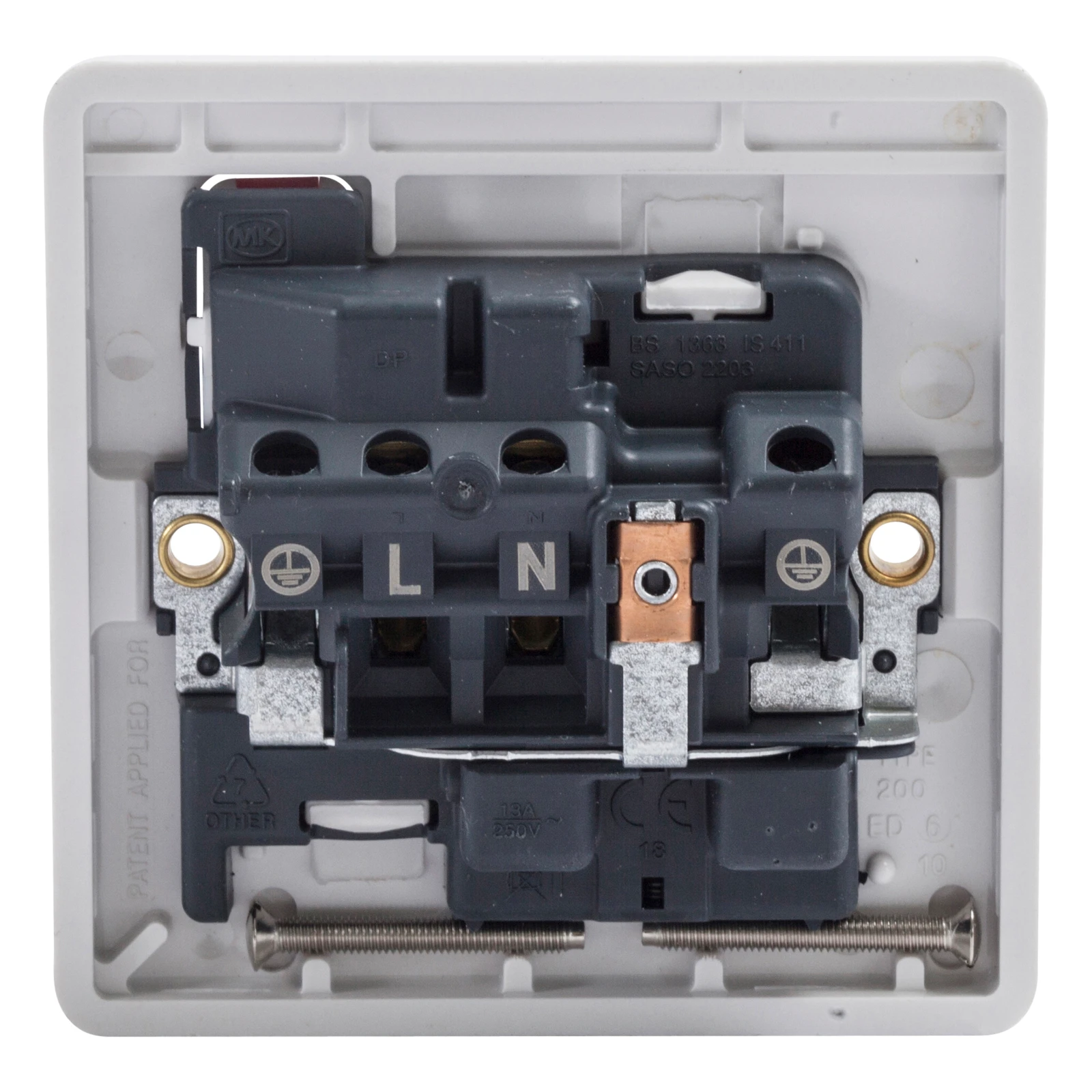 MK K2757WHI Logic Plus 1 Gang 13A Double Pole White - Image 4