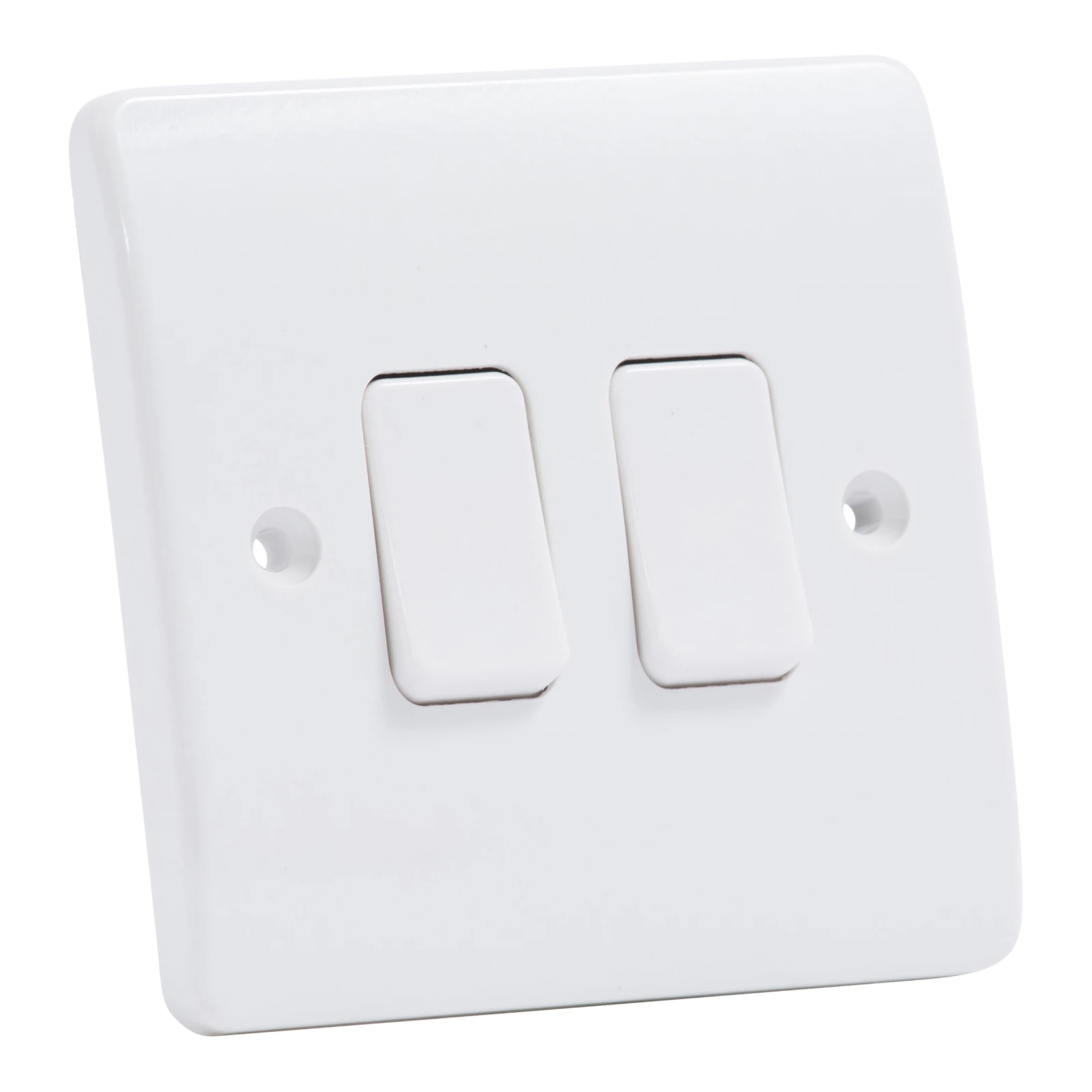MK K4872WHI Logic Plus 10A 2 Gang 2 Way Light Switch White - Image 3