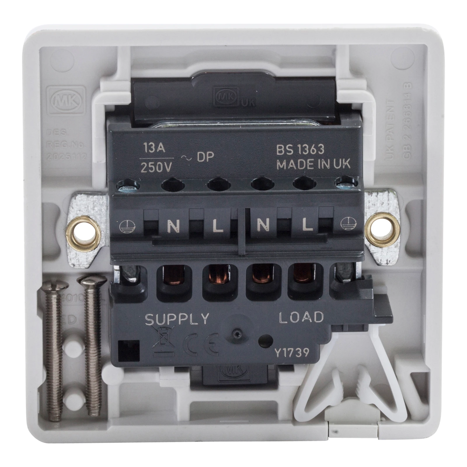 MK K330WHI Logic Plus 13A Switched Spur + Flex Outlet White - Image 3
