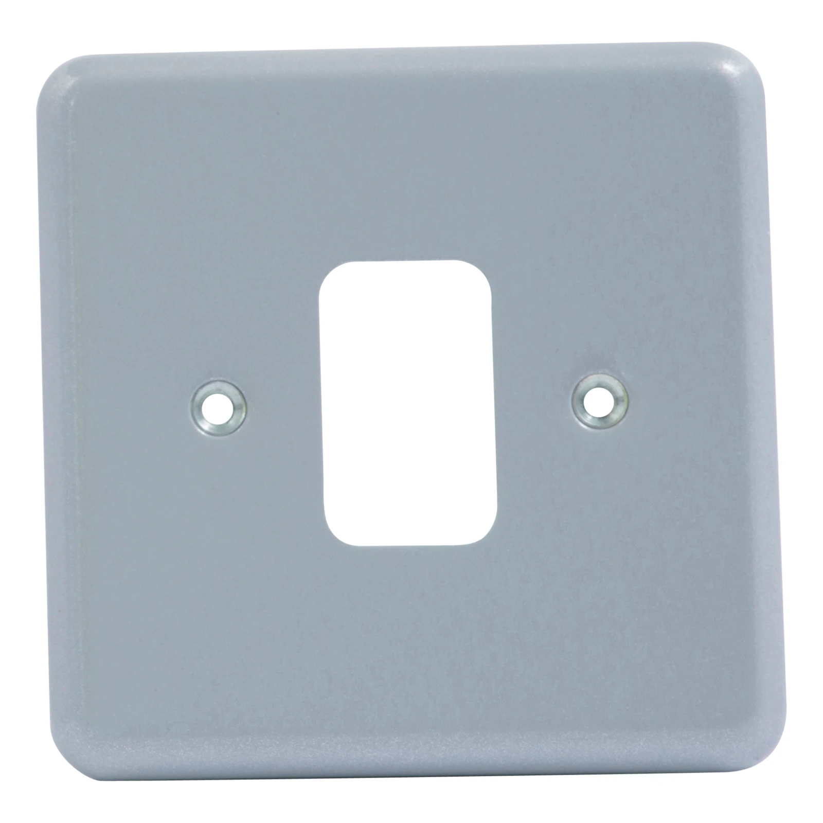 Metalclad Plus 1-Gang Grid Front Plate 86mm x 86mm Grey - Image 3