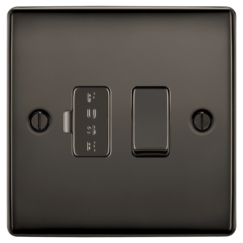 BG Nexus NBN50 Black Nickel Switched Connection Unit 13A - Image 4