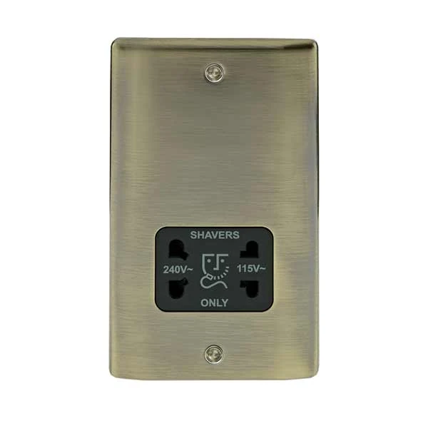 BG Nexus NAB20B Antique Brass Shaver Socket 115/230V - Image 3