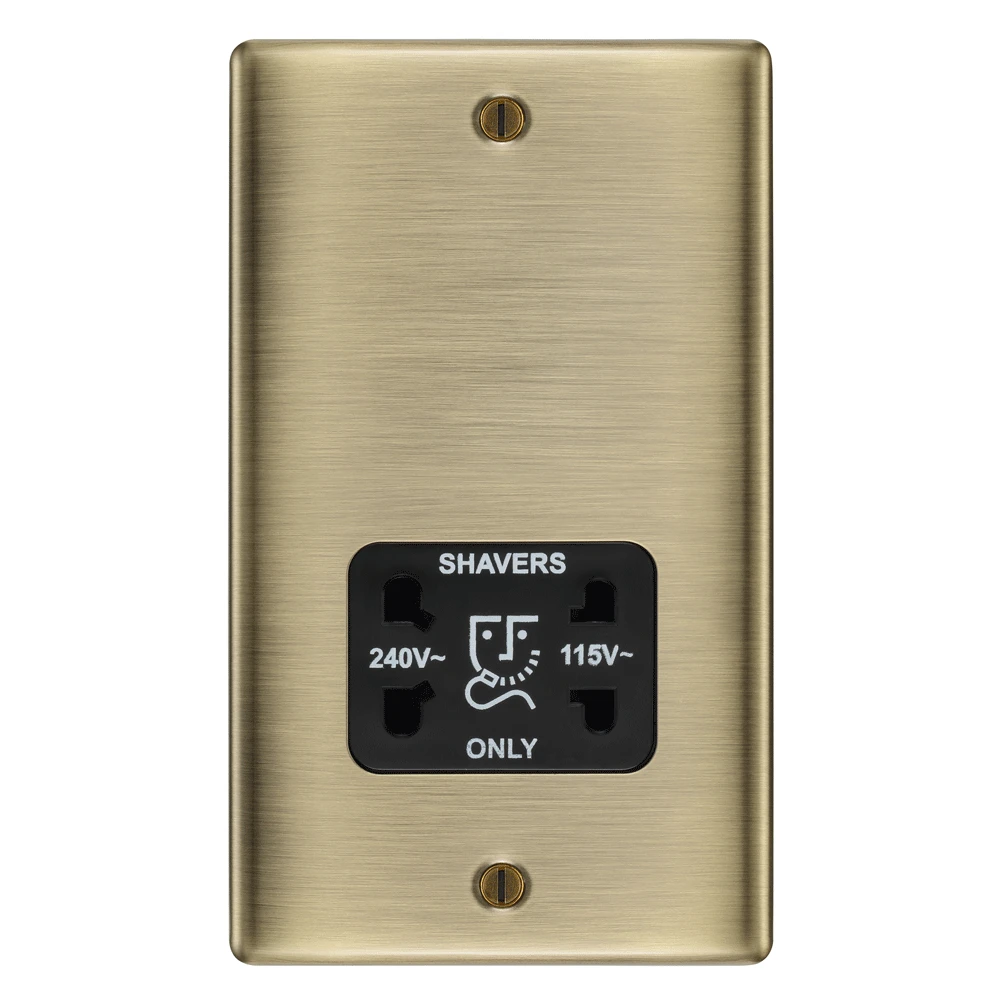 BG Nexus NAB20B Antique Brass Shaver Socket 115/230V - Image 4