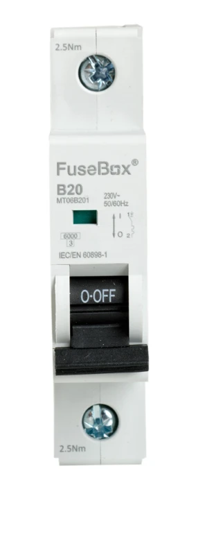 Fusebox MCB 20A 6kA Single Pole (MT06B201) - Image 4