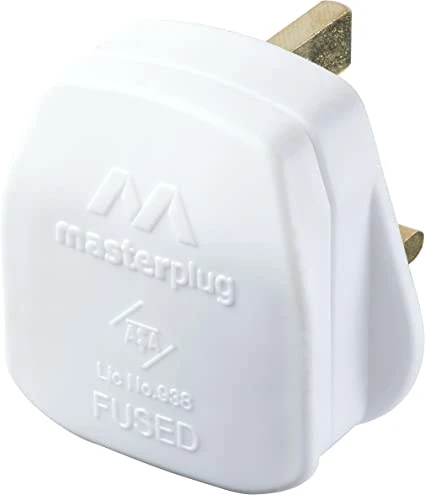 White 13A Plug Fitted with a 13A Fuse - Image 3