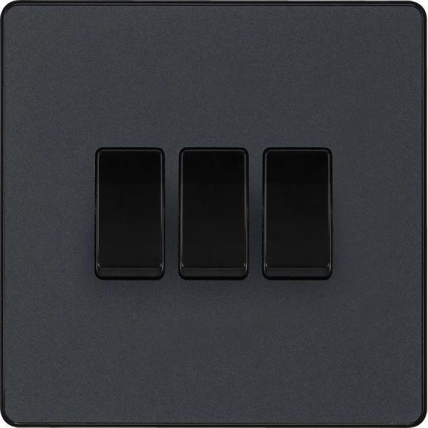 BG Evolve PCDMG43B 3 Gang 2 Way Switch Matt Grey - Image 3