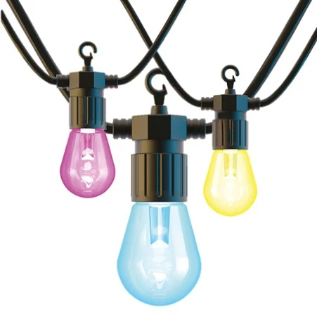 Ener-J SHA5315 Wi-Fi LED String Light With Filament Bulbs, 7.3M And 12 Piece Filament Bulbs RGB+WW - Image 4