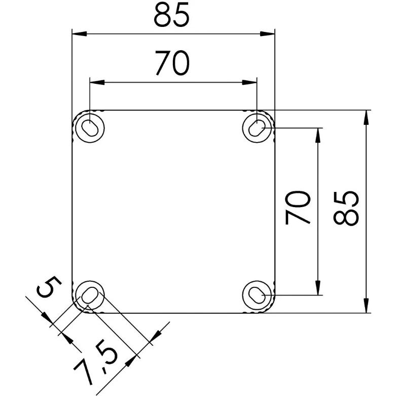 85 x 85 x 51mm White IP66 Polypropylene Junction Box - Image 4