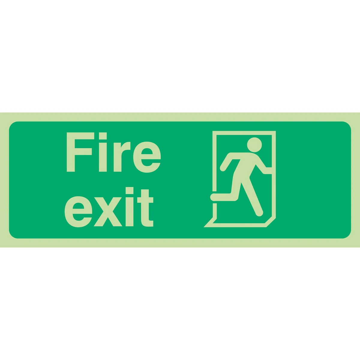 Photo Luminescent Sign 'Fire Exit' Final Exit 400x150mm Green - Image 3
