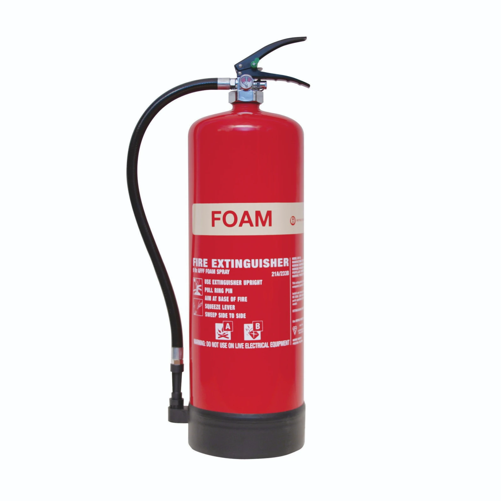 6 Litre Aqueous Film Forming Foam Fire Extinguisher - Image 3