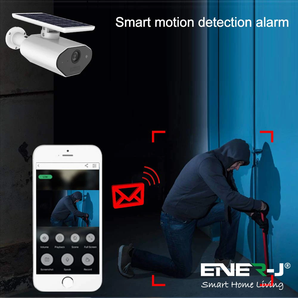 Ener-J IPC1024 Smart Solar Powered Wireless Outdoor IP Camera 1080P - Image 4