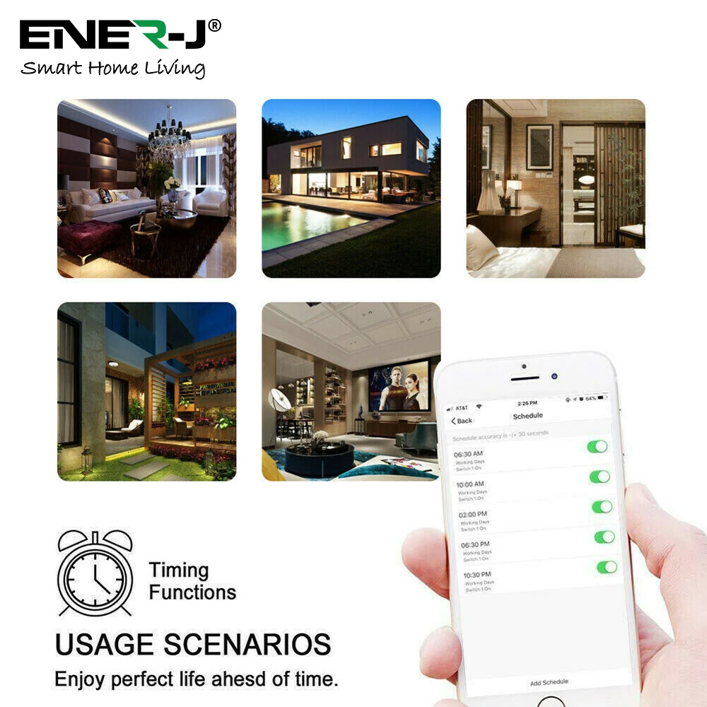 Ener-j SHA5302 Smart WiFi Double Socket With USB - Image 4