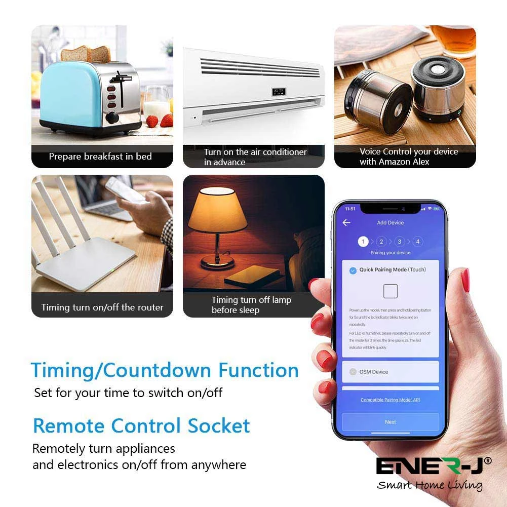 Ener-J SHA5264 WiFi Smart Plugs With Energy Monitor - Image 3