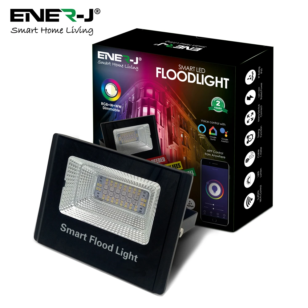 Ener-j SHA5321 WiFi Smart RGB+W+WW 16W LED Floodlight In Enerjsmart App - Image 3