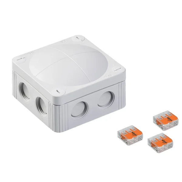 Wago Box Rounded Wiska Wago White Combi 3 Pole with Wago Terminals Junction Box IP66/67 ...