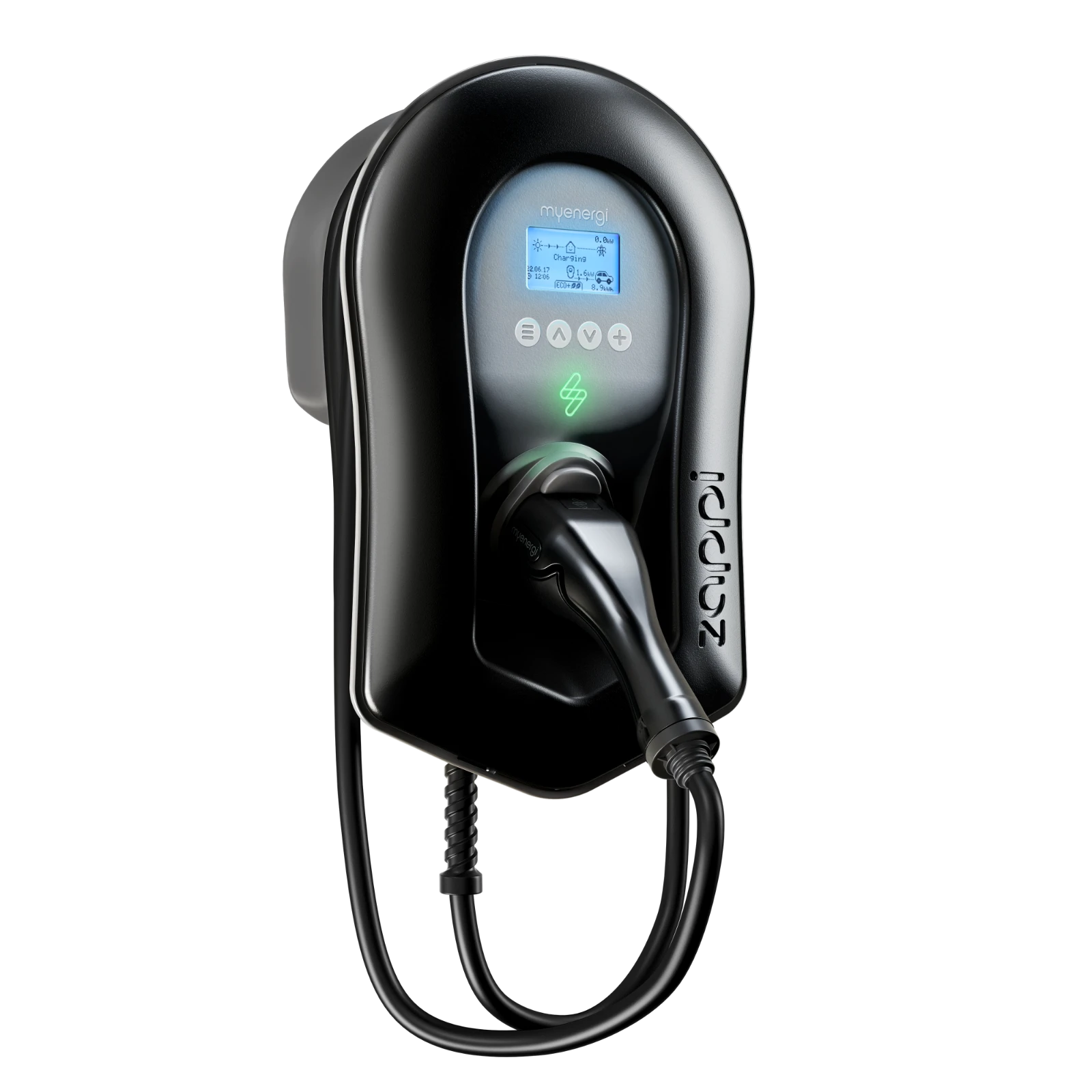 ZAPPI Multiphase EV Charger 7-22kW Tethered Black - Image 3