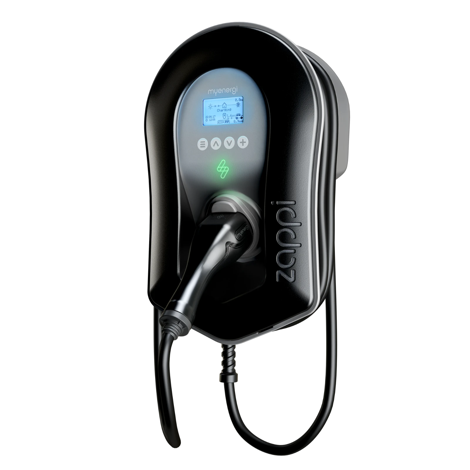 ZAPPI Multiphase EV Charger 7-22kW Tethered Black - Image 4