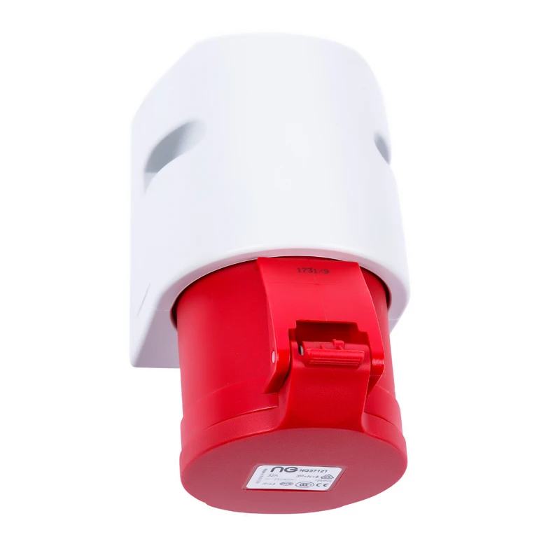 Niglon 57121 Wall Socket Red 32A 5 Pin 415V - Image 3