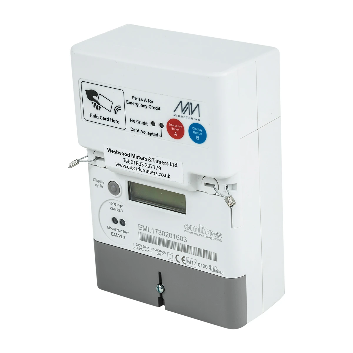 Westwood WCARDMET/N MID Approved RFID Card Electric Meter - Image 3