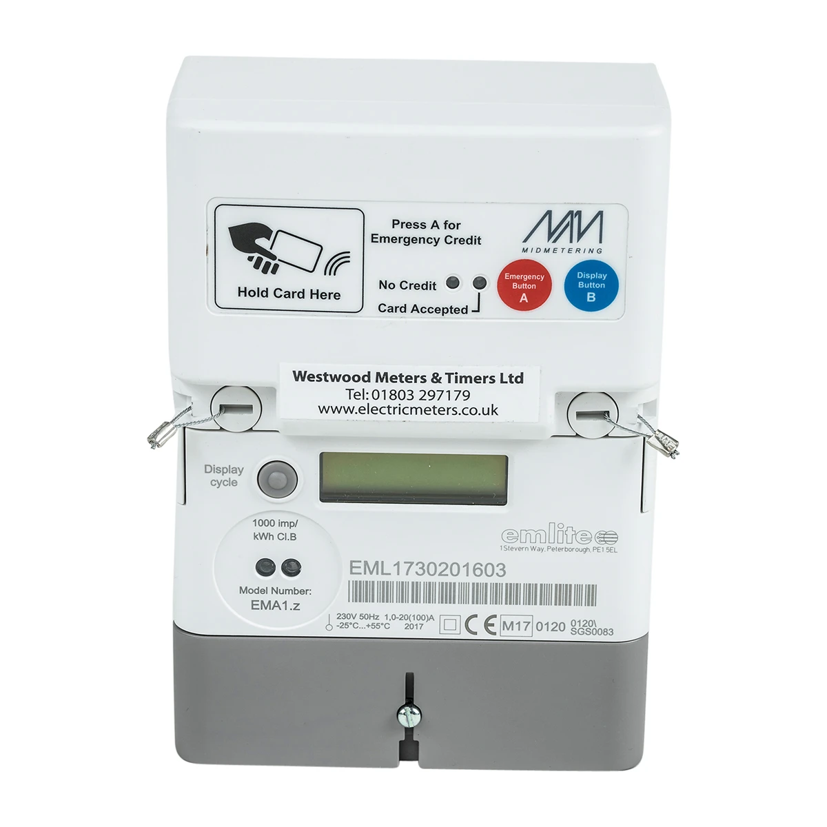 Westwood WCARDMET/N MID Approved RFID Card Electric Meter - Image 4