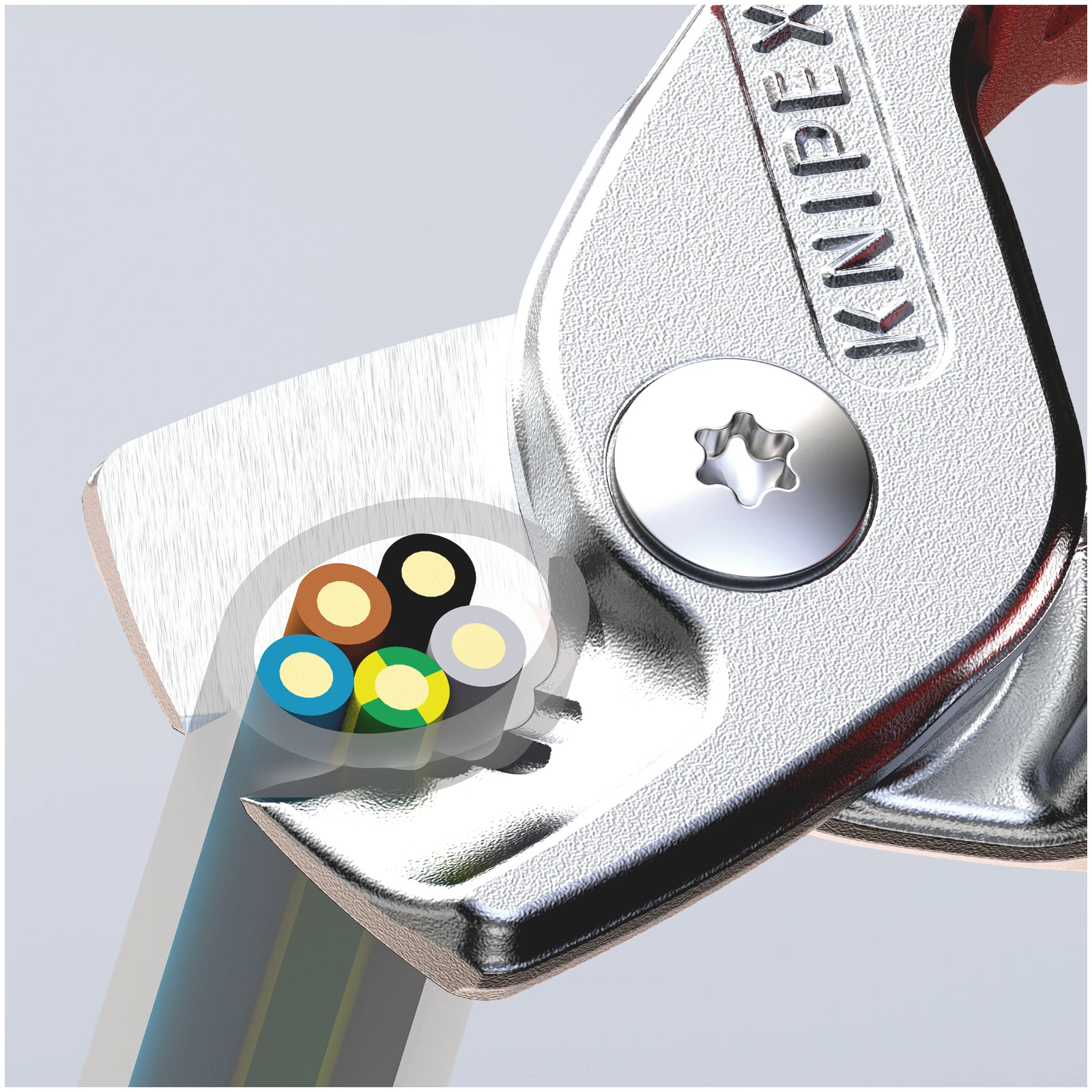 Knipex 95 16 160 SB StepCut Cable Shears insulated with multi-component grips, chrome-plated 160 mm - Image 3