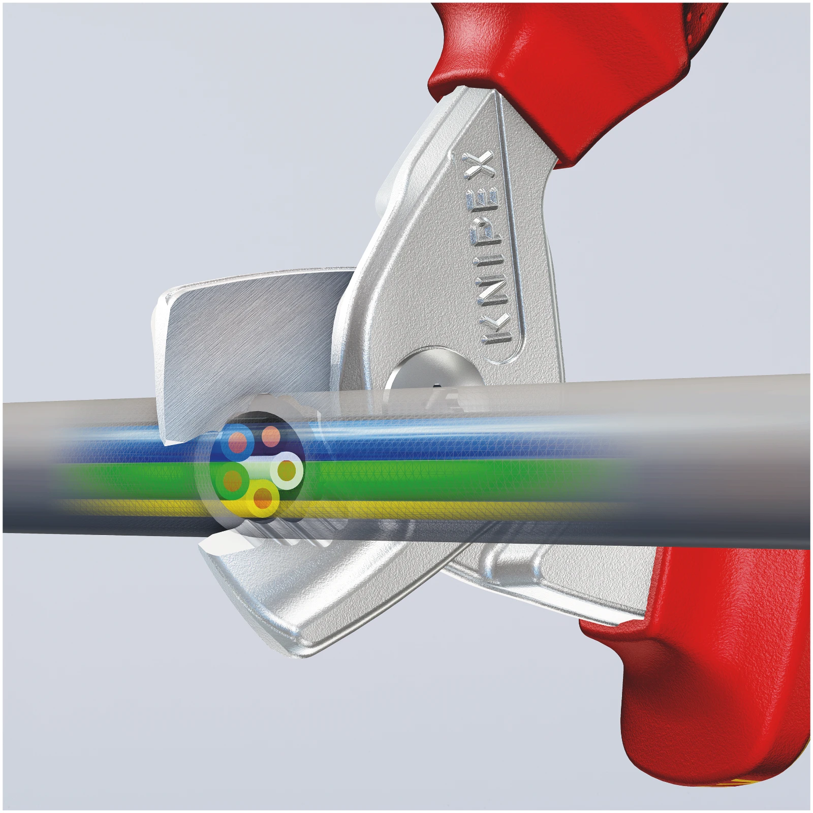 Knipex 95 16 160 SB StepCut Cable Shears insulated with multi-component grips, chrome-plated 160 mm - Image 4