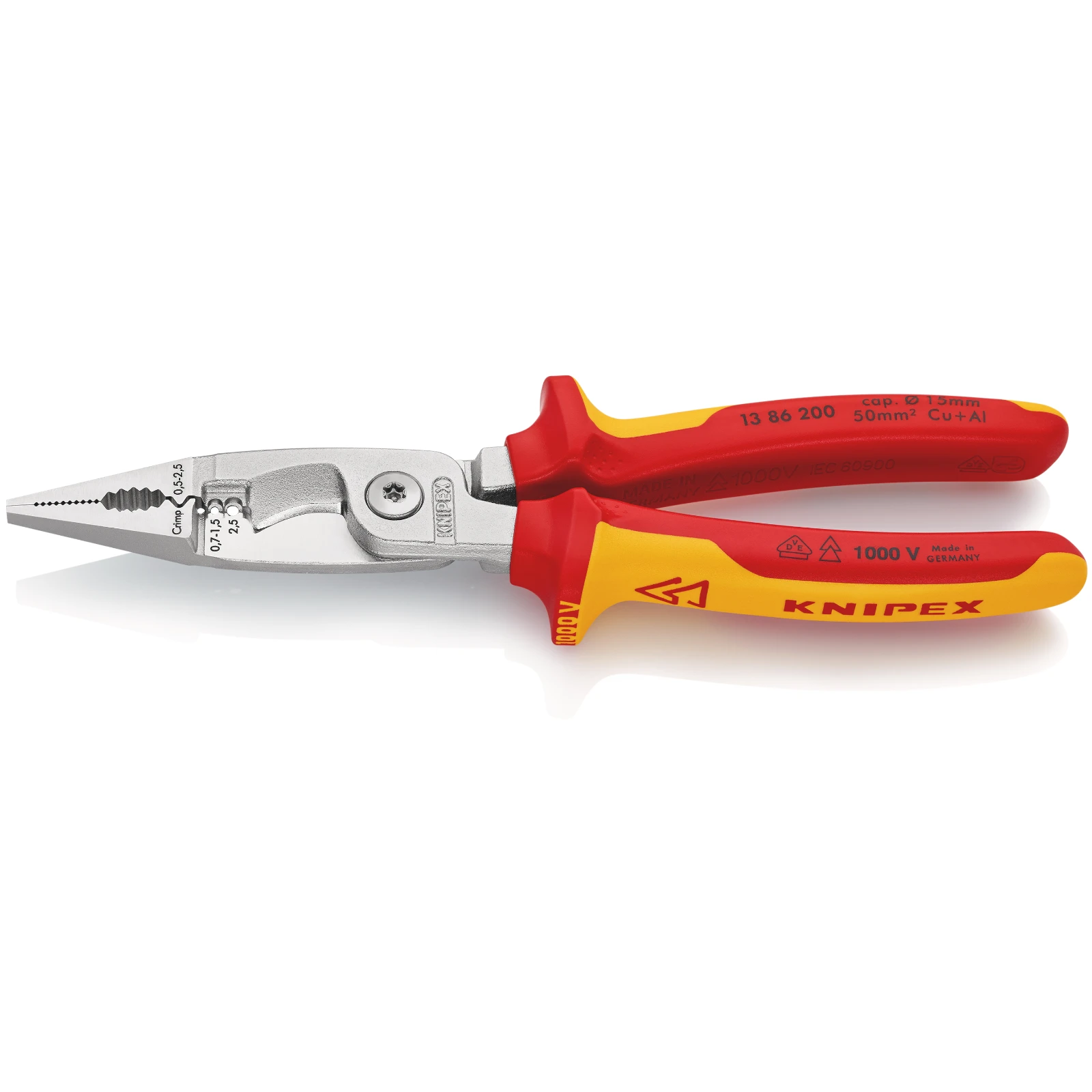 Knipex 13 86 200 SB Pliers for Electrical Installation 200mm - Image 3