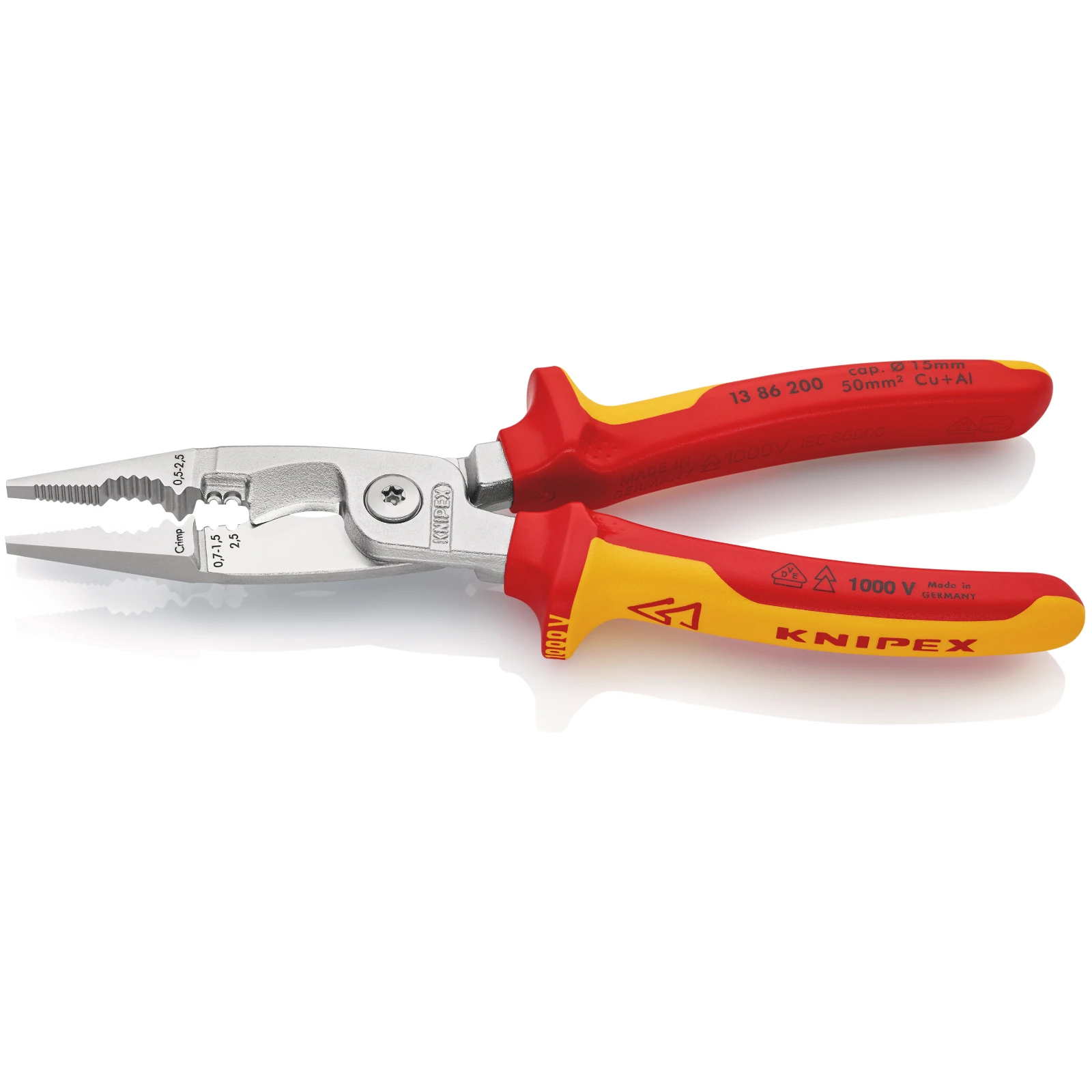 Knipex 13 86 200 SB Pliers for Electrical Installation 200mm - Image 4