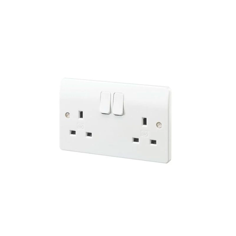 MK K2747STWHI Logic Plus 13A 2 Gang Rapidfix Twin Socket White - Image 3