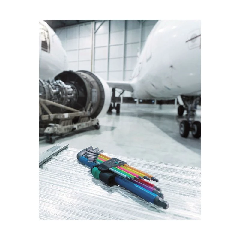 Wera WE022210 Hex Key Set 9 Piece 1.5-10mm Long Ballended - Image 3