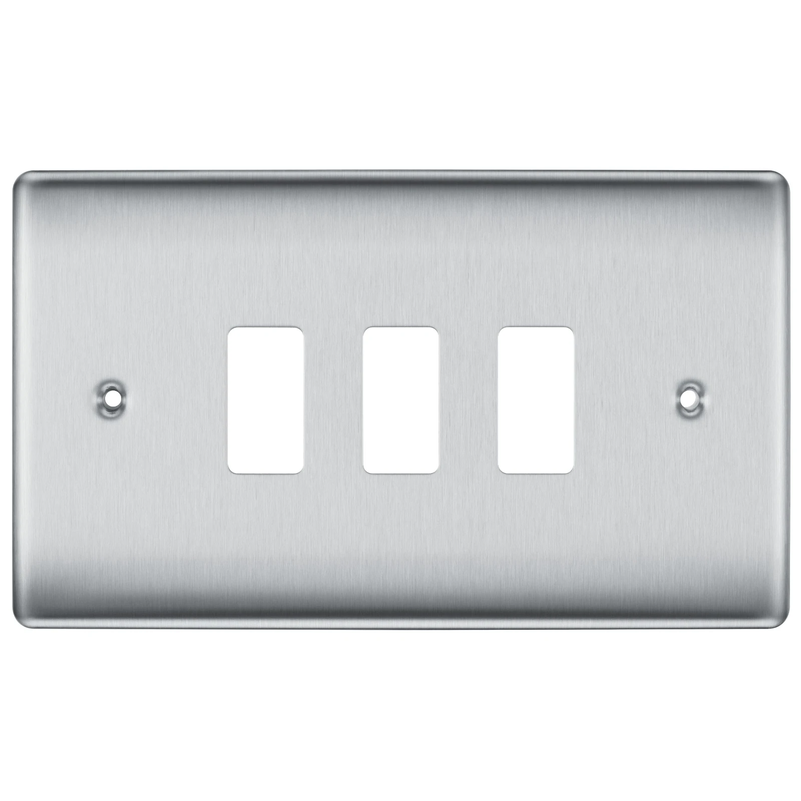 BG RNBS3 3 Gang Grid Plate Brushed Stainless - Image 4