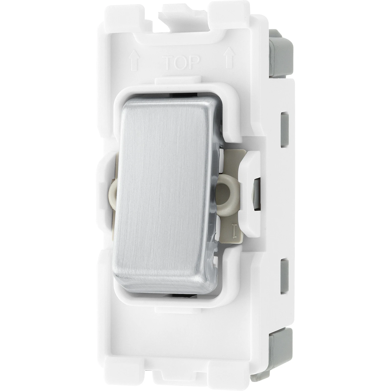 BG RBS12 20A SP Grid Switch - 2 Way Brushed Steel - Image 4
