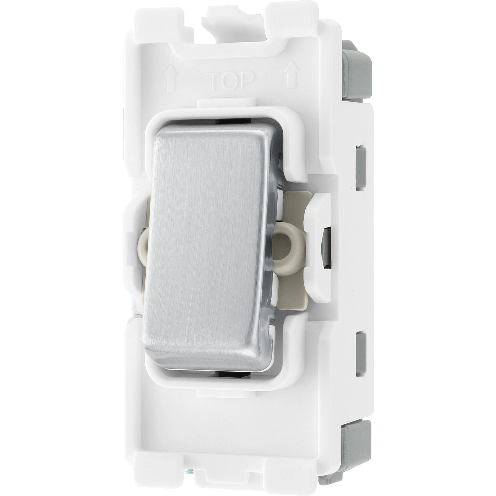 BG RBS13 20A Intermediate Grid Switch Brushed Steel - Image 4