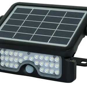 5W 550lm Black Solar Guardian PIR 4000K IP65 Floodlight