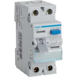 Hager RCCB Double Pole Class A 40A 30Ma