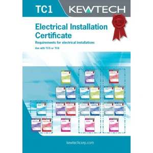 Kewtech TC1 Electrical Installation Certificate For Up To 100A Supply