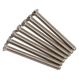 Polished Chrome Flat Screw Head Define M3.5 Diameter 40mm Long Screws (Bag 100)