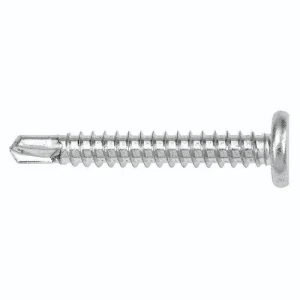 5.5 x 40mm Screw Metal Heavy Duty Self Drill Steel/Bright Zinc Plated