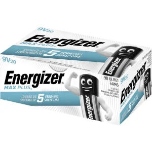 Energizer Battery 9V/6LR61 Alkaline Max Plus - 20 Pack