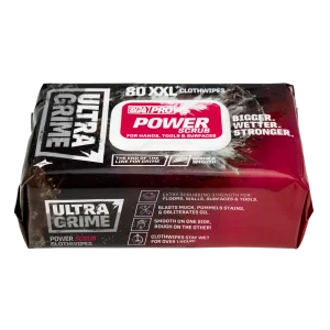 Ultragrime Pro Power Scrub XXL + Cloth Wipes 80 Pack