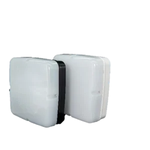 KSR Navara SF Square Multi Cct/Wattage LED Microwave Emergency Fitting Black/Opal