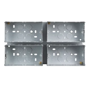 Media Box Screwless Flat Plate 4 x 2 Gang 47mm